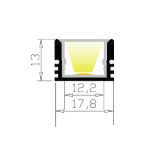 LED Aluminium Profil 18 x 12mm (IP65)