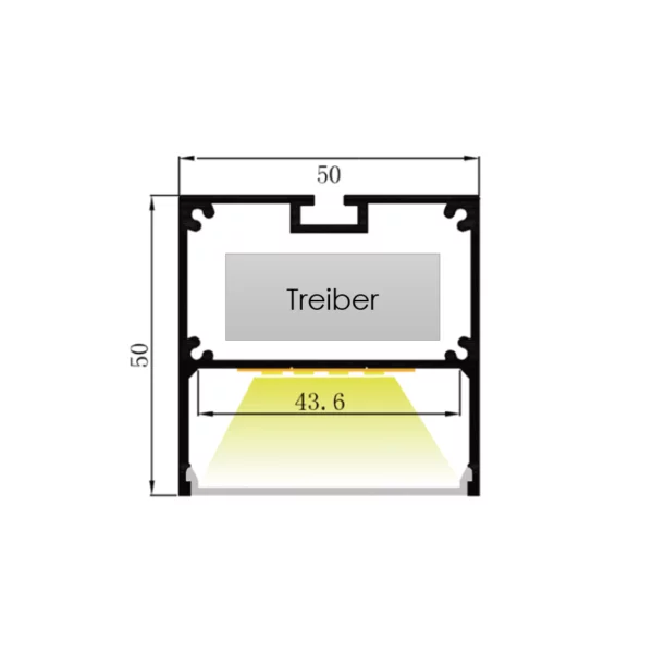 LED Aluminium Profil 50 x 50mm