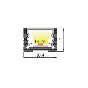 LED Aluminium Profil 18 x 13mm (B)