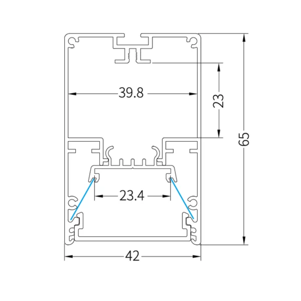 LED Aluminium Profil 42 x 65mm