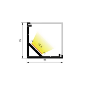 LED Aluminium Profil 25 x 25mm