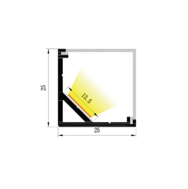 LED Aluminium Profil 25 x 25mm