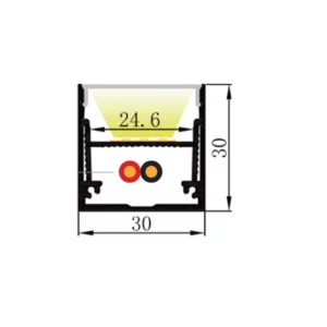 LED Aluminium Profil 30 x 30mm (E)