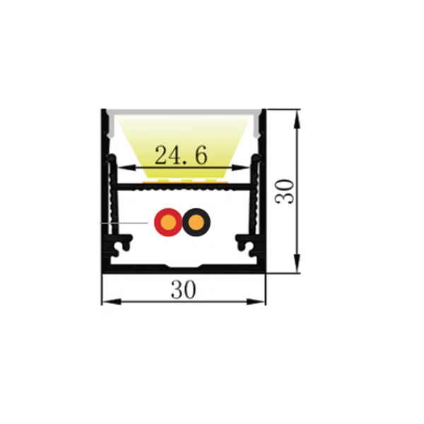 LED Aluminium Profil 30 x 30mm (E)