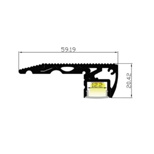 LED Aluminium Profil 60 x 20mm