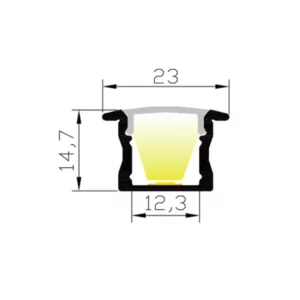 LED Aluminium Profil 25 x 15mm