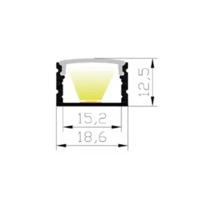 LED Aluminium Profil 18 x 13mm