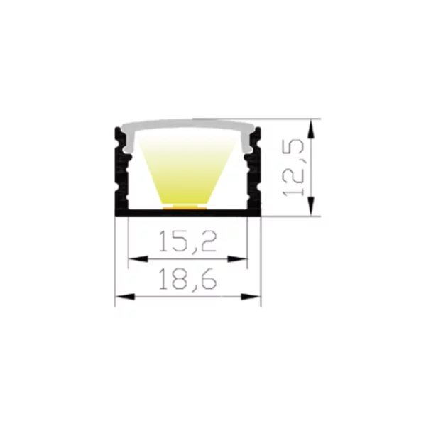 LED Aluminium Profil 18 x 13mm