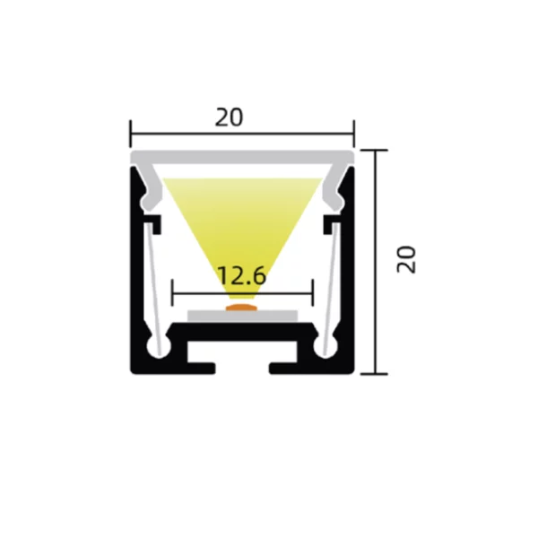 LED Aluminium Profil 20 x 20mm