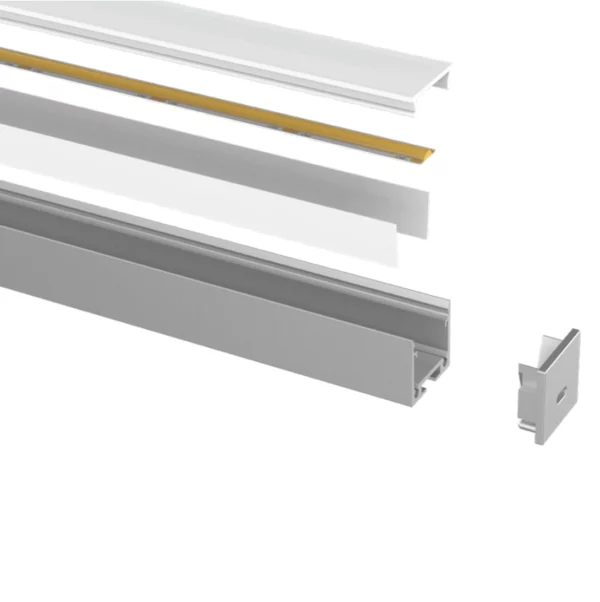 LED Aluminium Profil 20 x 20mm - Image 2