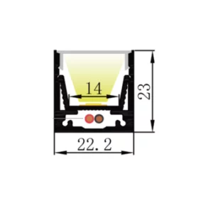 LED Aluminium Profil 22 x 23mm