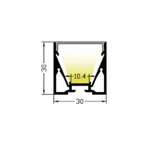 LED Aluminium Profil 30 x 30mm (D)