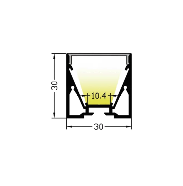 LED Aluminium Profil 30 x 30mm (D)